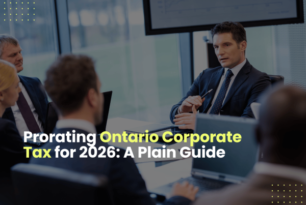 prorate corporate tax rate change Ontario