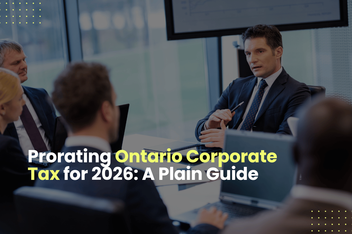 prorate corporate tax rate change Ontario